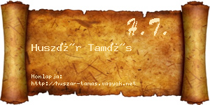 Huszár Tamás névjegykártya